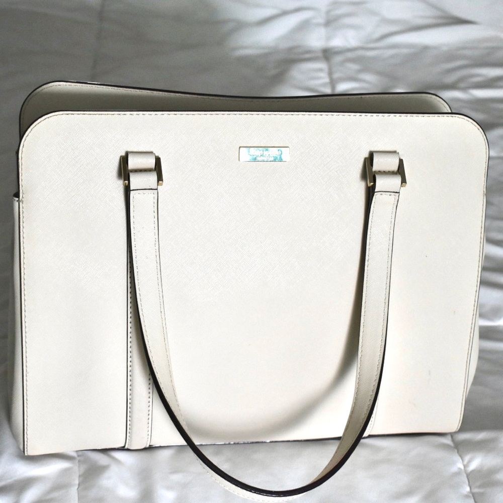 Cream Kate Spade Tote Bag
